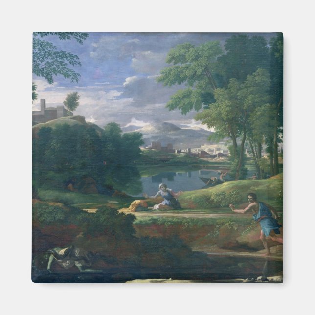 Landscape with a Man killed by a Snake, c.1648 Magnet (Front)