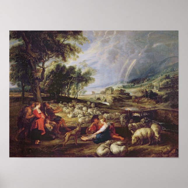 Landscape with a Rainbow Poster (Front)