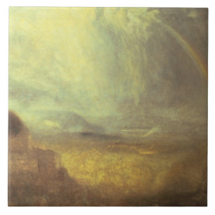 Landscape with a rainbow tile
