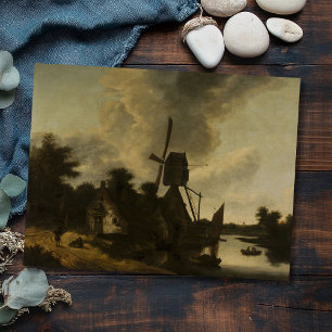 Landscape with a Windmill – Salomon Rombouts Postcard