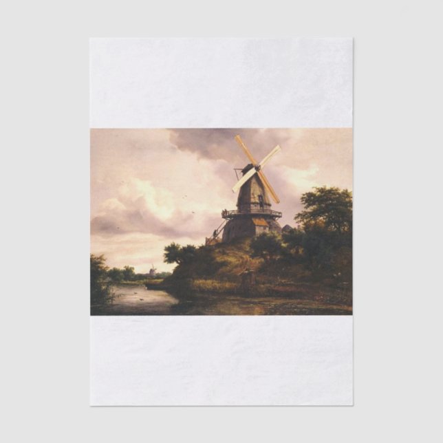 Landscape with a Windmill Tissue Paper (Front)