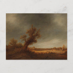 Landscape with an old oak, Adriaen van Ostade, Can Postcard