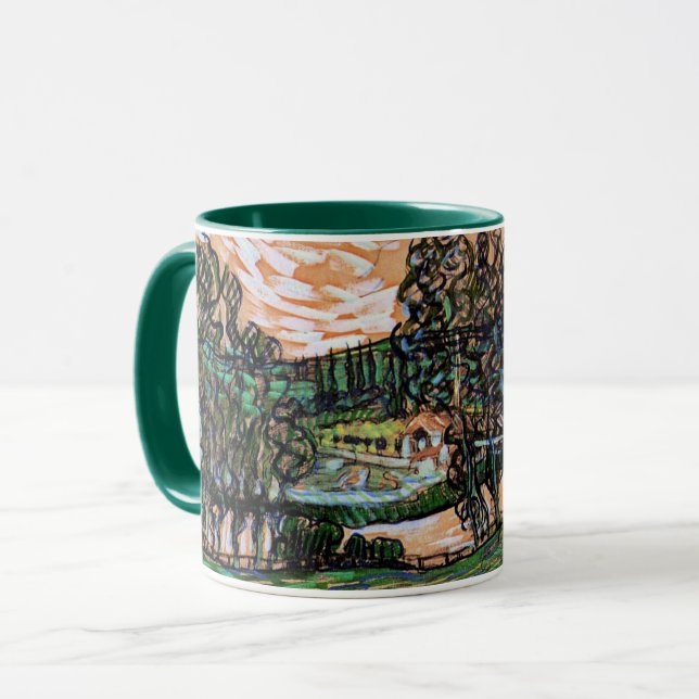 Landscape with Bridge Across the Oise Mug (Front Left)