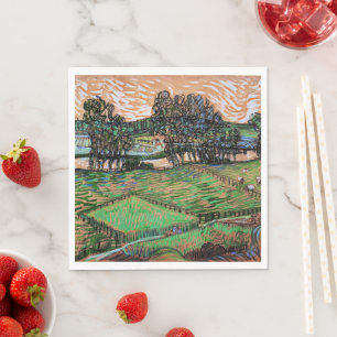 Landscape with Bridge Across the Oise Napkin
