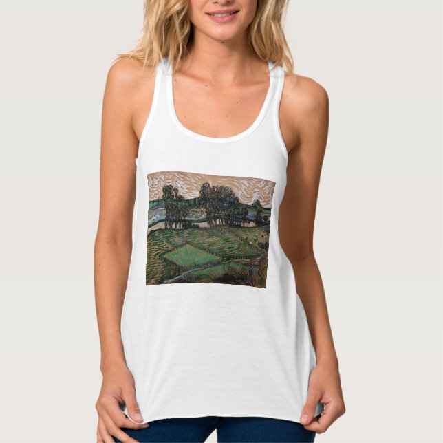 Landscape with Bridge across the Oise (van Gogh) Singlet (Front)