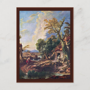 Landscape With Brother Lucas By François Boucher Postcard