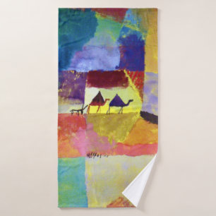 Landscape with Camels, Paul Klee Bath Towel