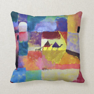 Landscape with Camels, Paul Klee Cushion