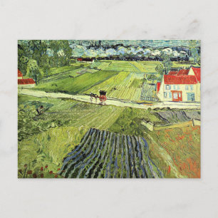 Landscape with Carriage and Train Postcard