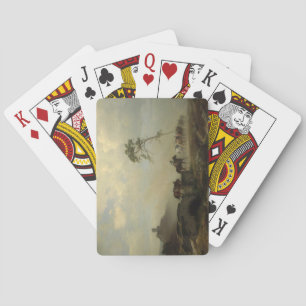 Landscape with Castle Ruins and Horse Riders Playing Cards