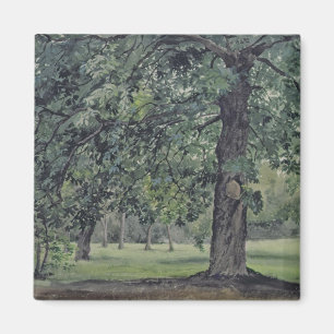 Landscape with Chestnut Tree in the Foreground Magnet