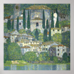 Landscape With Cypresses - Gustav Klimt Poster<br><div class="desc">Church In Cassone – Landscape With Cypresses - Gustav Klimt (Austrian,  1862-1918).</div>