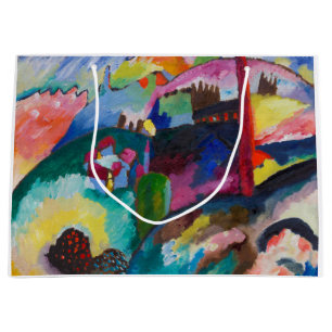 Landscape with Factory Chimney, Wassily Kandinsky Large Gift Bag