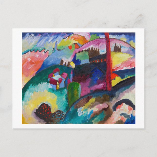 Landscape with Factory Chimney, Wassily Kandinsky Postcard (Front)