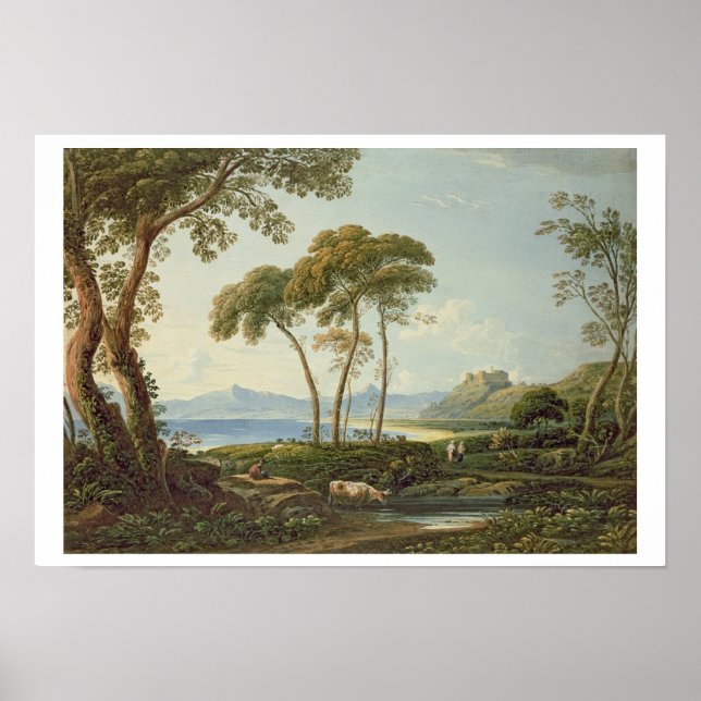 Landscape with Harlech Castle Poster (Front)