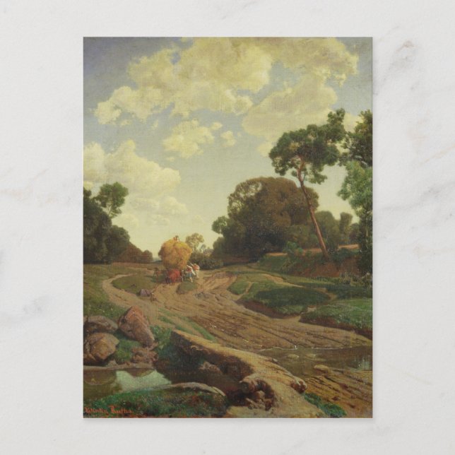 Landscape with Haywagon, c.1858 Postcard (Front)