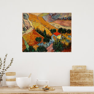 Landscape with House and Ploughman, Poster
