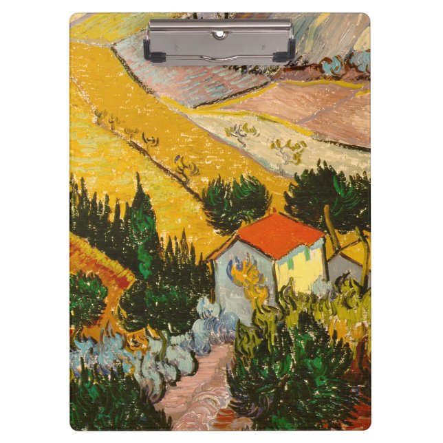 Landscape with House and PloughmaVincent van Gogh  Clipboard (Front)