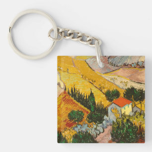 Landscape with House and PloughmaVincent van Gogh  Key Ring