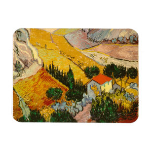 Landscape with House and PloughmaVincent van Gogh  Magnet