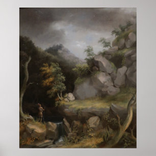 Landscape with Indian — Thomas Cole (Print). Poster