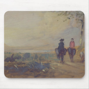 Landscape with Lake and two Figures Riding, previo Mouse Pad