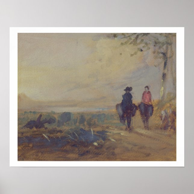 Landscape with Lake and two Figures Riding, previo Poster (Front)