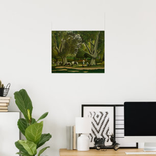 Landscape with Milkmaids by Henri Rousseau Poster