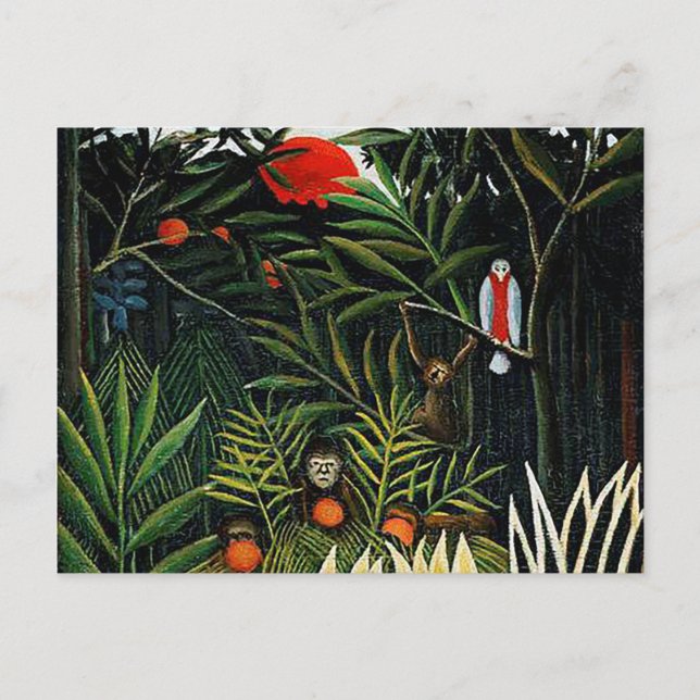 Landscape with monkeys by Henri Rousseau Postcard (Front)