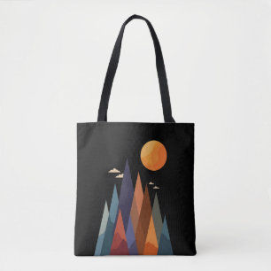 Landscape With Mountains and Sun Tote Bag