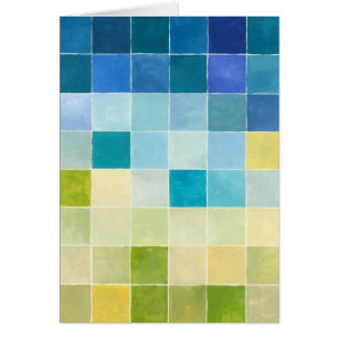 Landscape with Multicolored Pixilated Squares