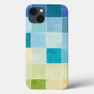 Landscape with Multicolored Pixilated Squares iPhone 13 Case