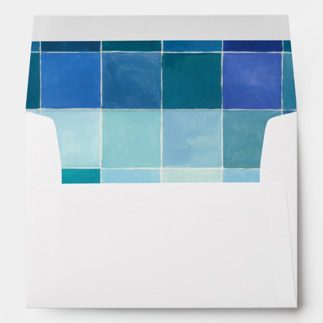 Landscape with Multicolored Pixilated Squares Envelope (Back (Bottom))