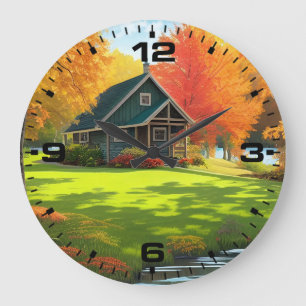 Landscape with Nature Background-46556 Large Clock