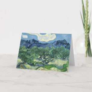 Landscape with Olive Trees, Vincent Van Gogh Card