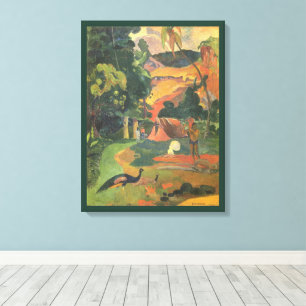 Landscape with Peacocks by Paul Gauguin Canvas Print