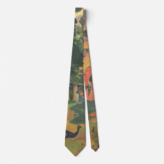 Landscape with Peacocks by Paul Gauguin Tie (Front)