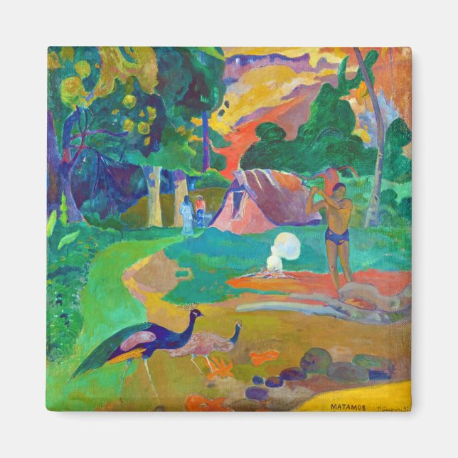Landscape with Peacocks, Gauguin Magnet (Front)