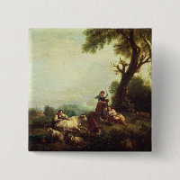 Landscape with Peasants Watching a Herd of Cattle