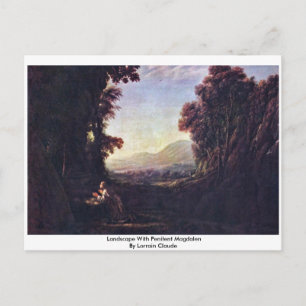 Landscape With Penitent Magdalen By Lorrain Claude Postcard