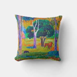 Landscape with Pig and Horse, Gauguin Cushion