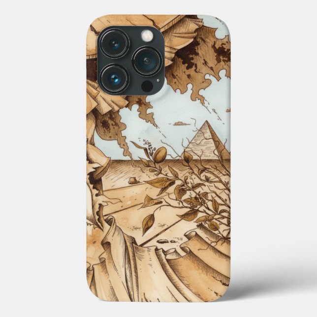 Landscape with Pyramid Case-Mate iPhone Case (Back)