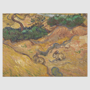 Landscape with Rabbits by Vincent van Gogh Tissue Paper