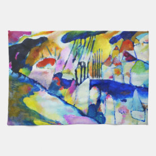 Landscape with Rain by Wassily Kandinsky Tea Towel