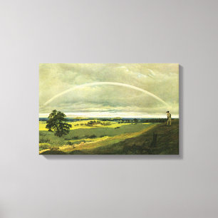 Landscape with Rainbow (by Caspar David Friedrich) Canvas Print