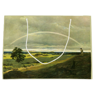 Landscape with Rainbow (by Caspar David Friedrich) Large Gift Bag
