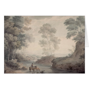 Landscape with River and Horses Watering