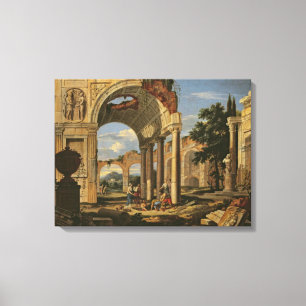 Landscape with Ruins, 1673 Canvas Print