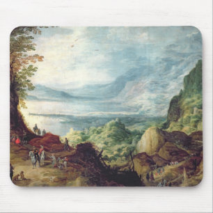 Landscape with Sea and Mountains (oil on canvas) Mouse Pad