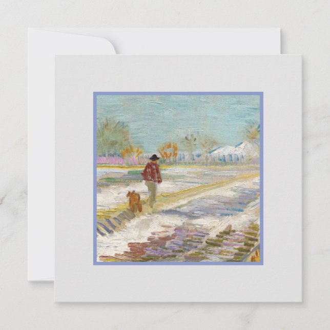 Landscape with Snow, Van Gogh Card (Front)